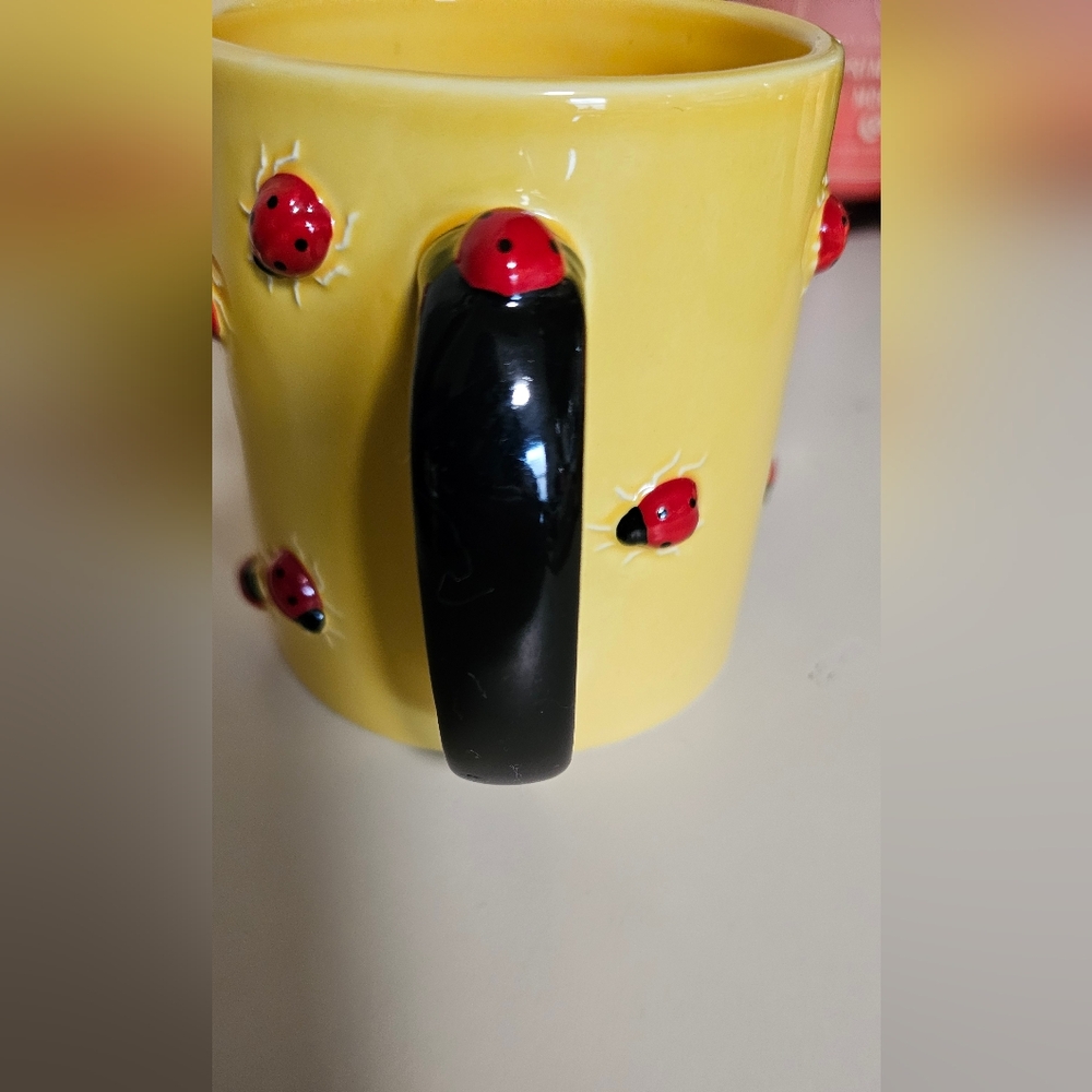 Department 56 Hand painted Lady Bug Bowl And Mug Set- New - Picture 6 of 10